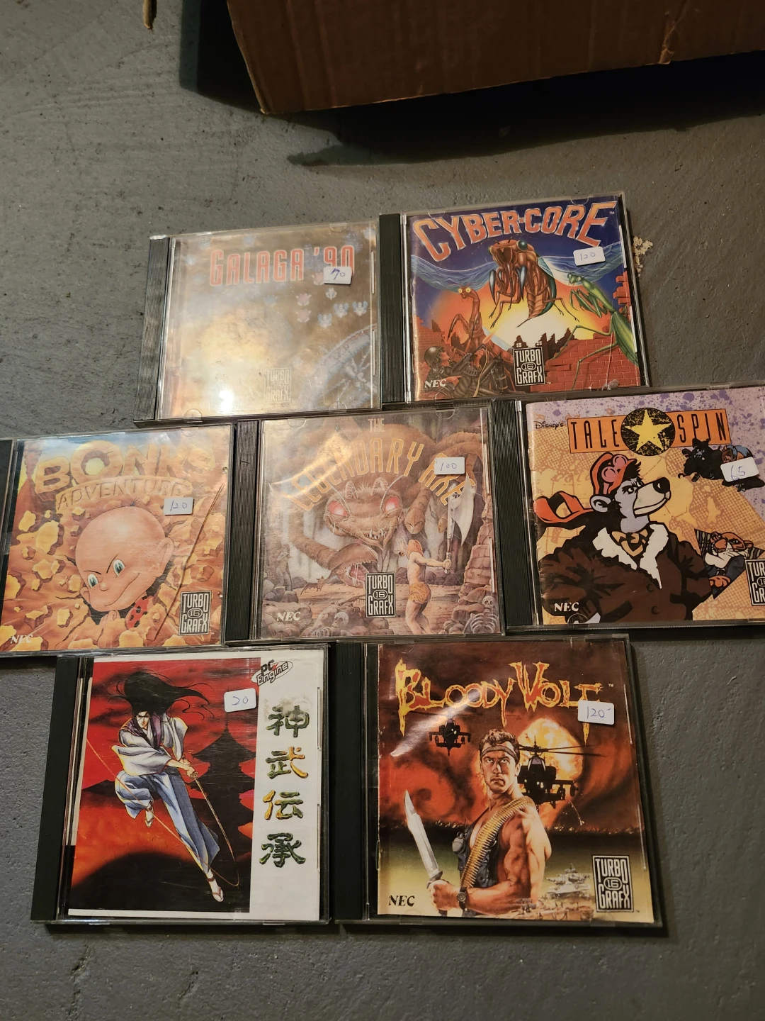 TurboGrafx-16 Game lot untested