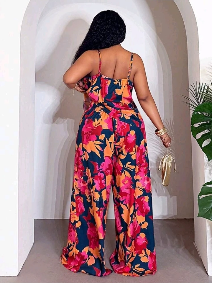 Women's Floral Wide-Leg 2-pc suit 1XL - photo 2