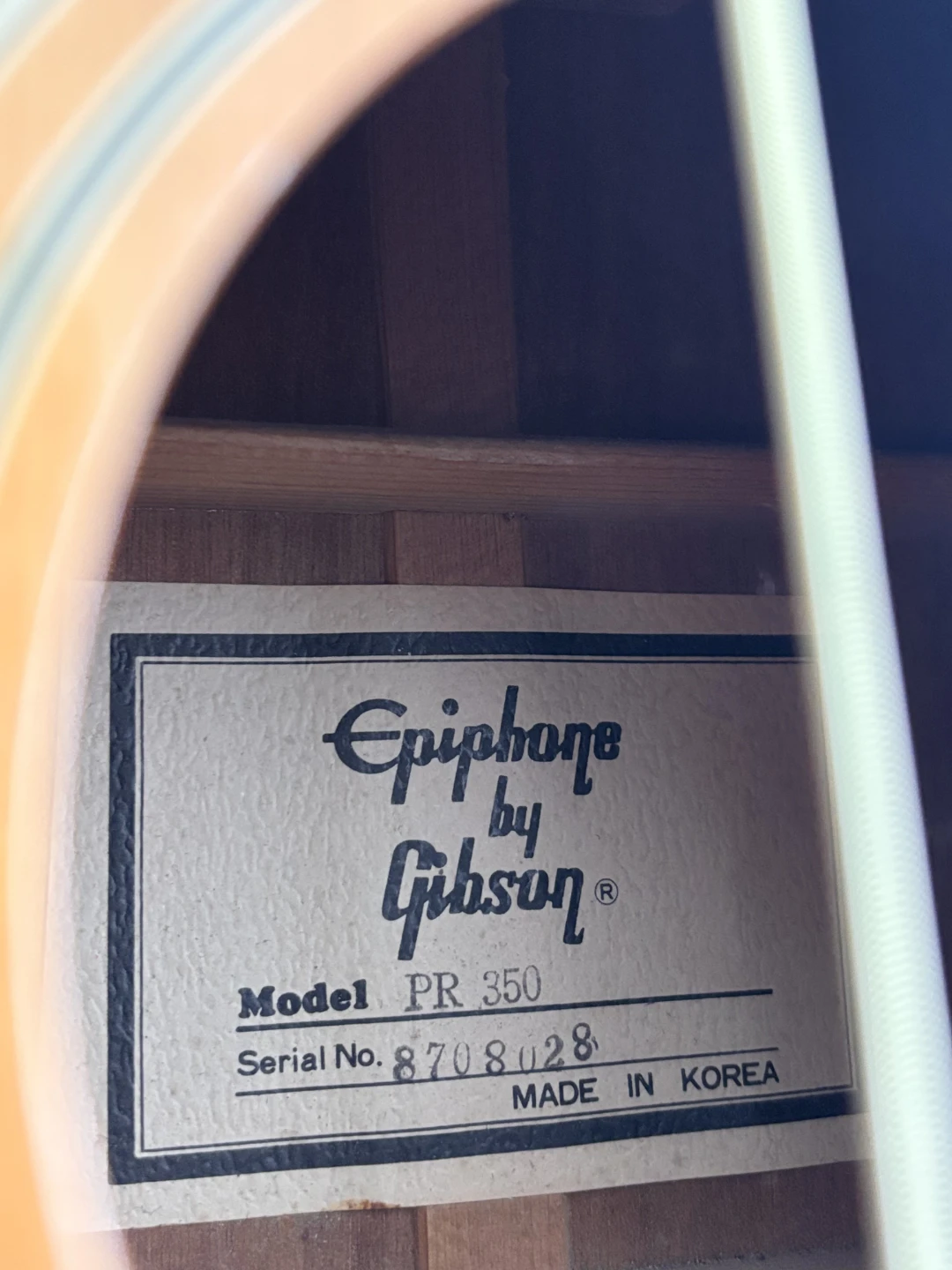 Vintage 1987 Korean Made Epiphone acoustic guitar - photo 5