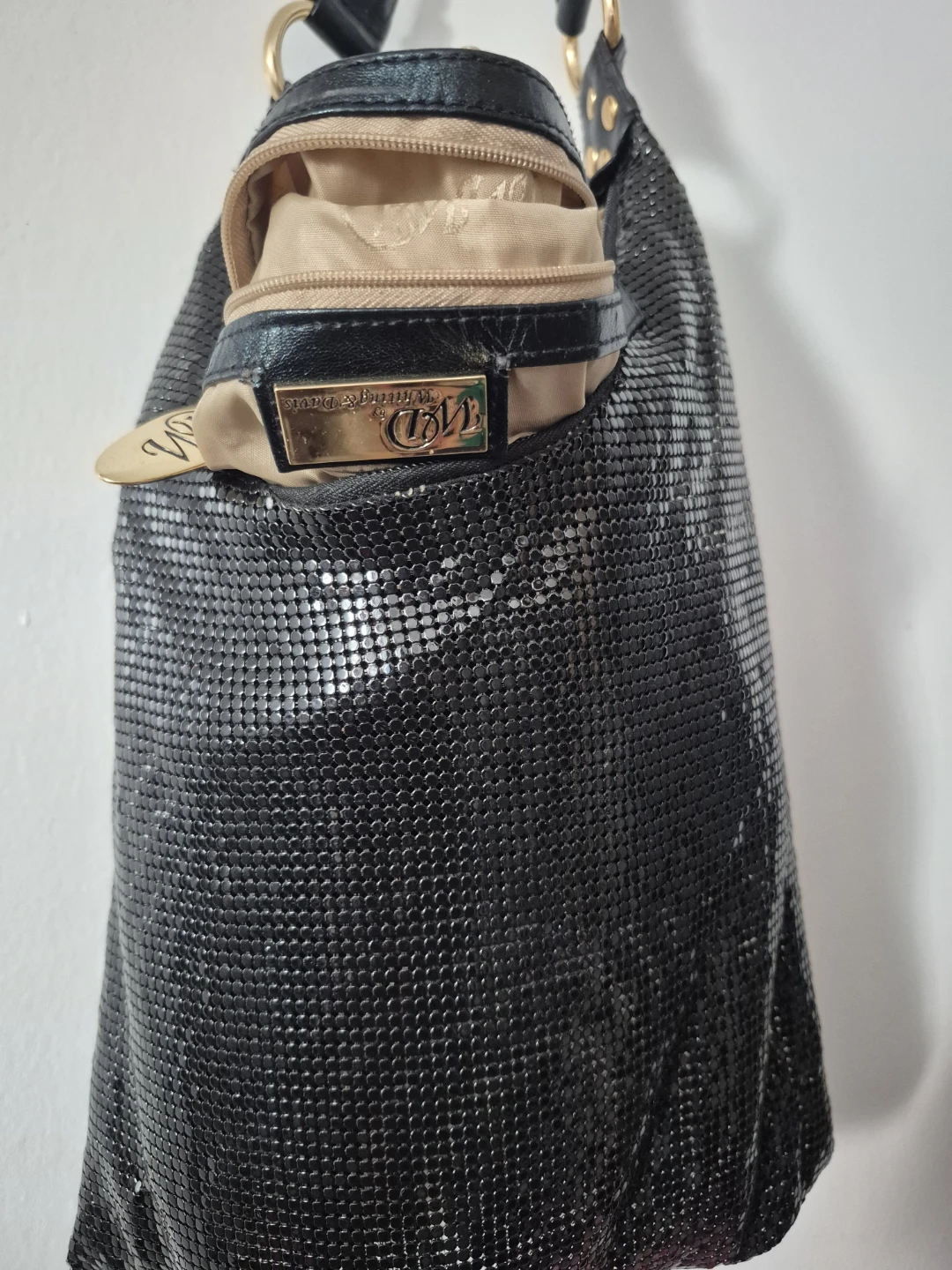 Whiting & Davis Black Mesh Handbag Purse - photo 3