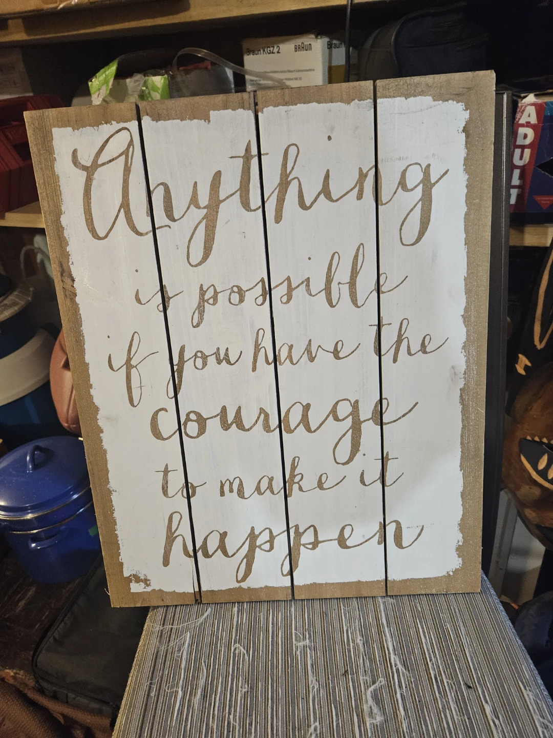 Wooden Pallet Sign with Inspirational Quote - photo 2