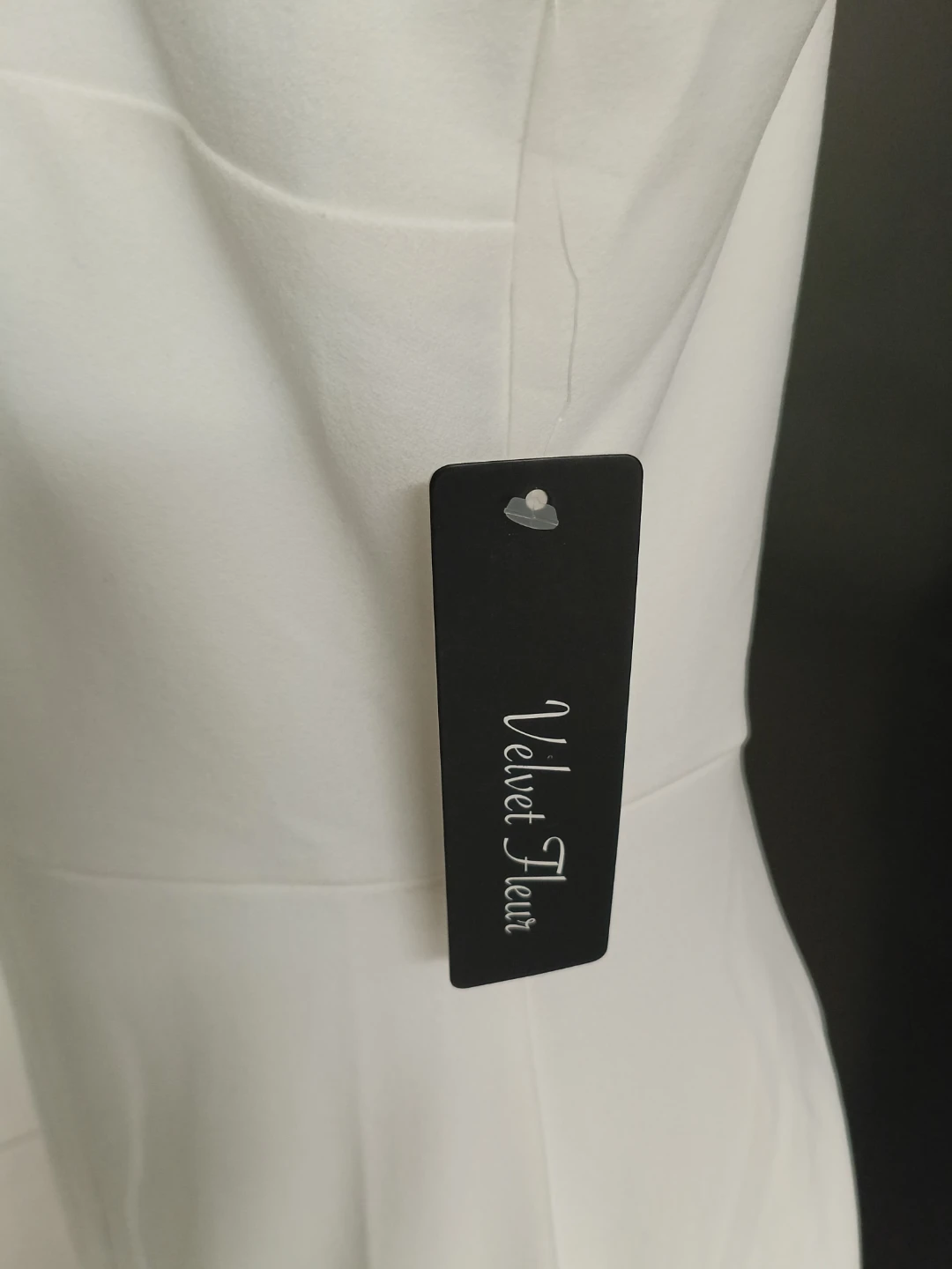 New!!! Velvet Fleur White Bow Dress. (Size: 10) - photo 3
