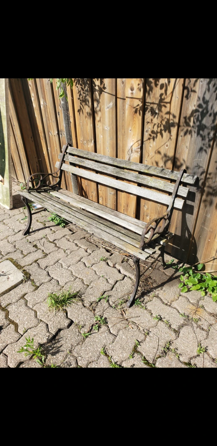 Vintage Metal Garden Bench