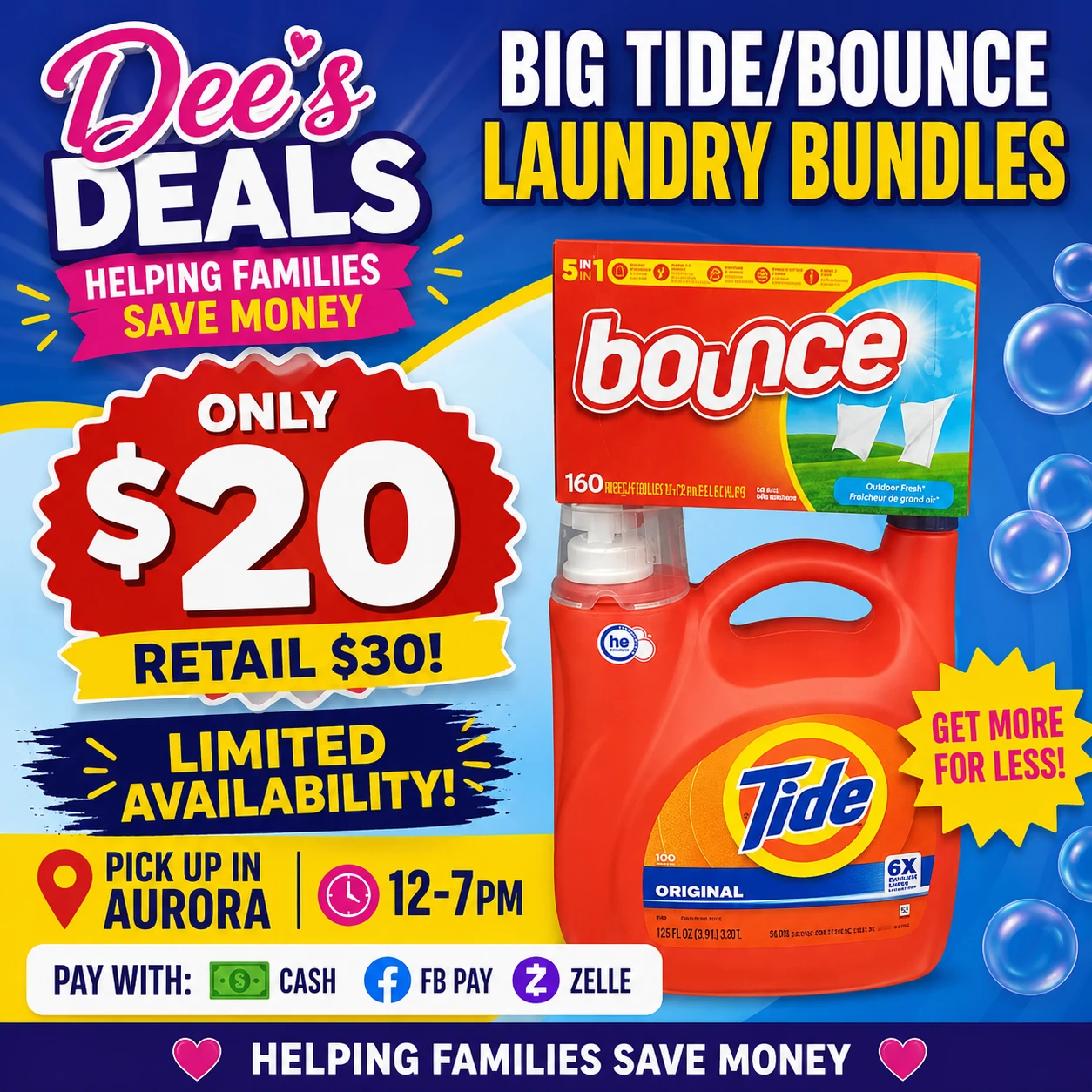 Tide and Bounce Bundle $20