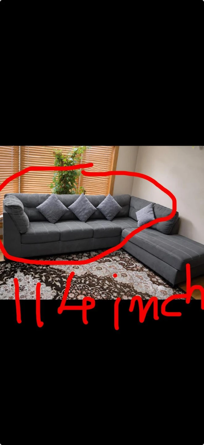 Gray Sectional Sofa with Chaise - photo 2