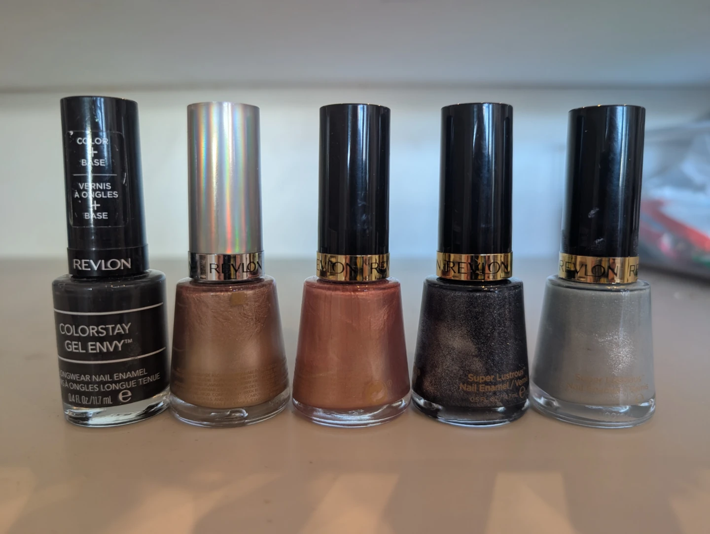 18 nail polishes.