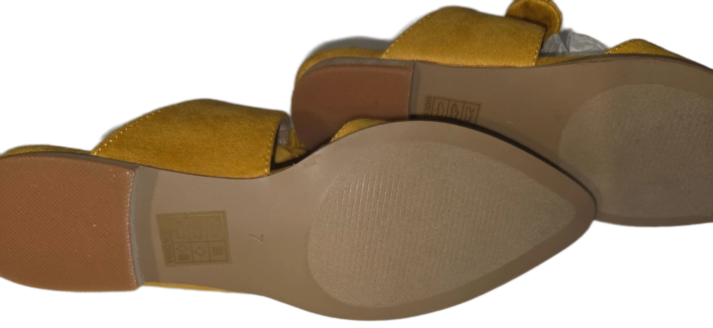 Mustard Yellow Mules with Bow Detail - Size 7⚽️ - photo 2