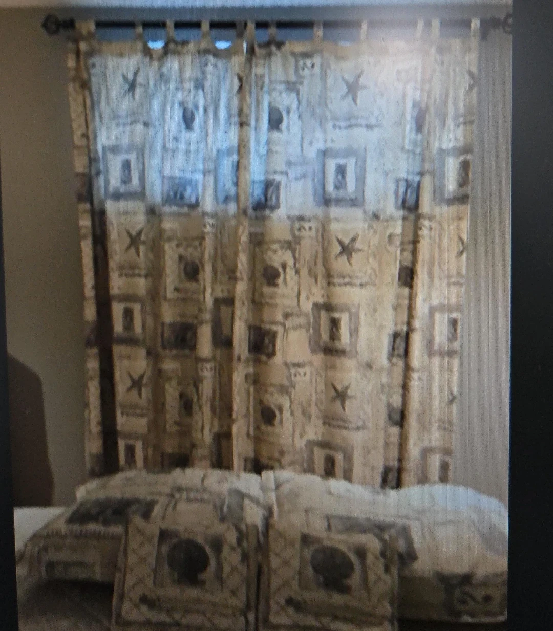 Curtains and matching pillows