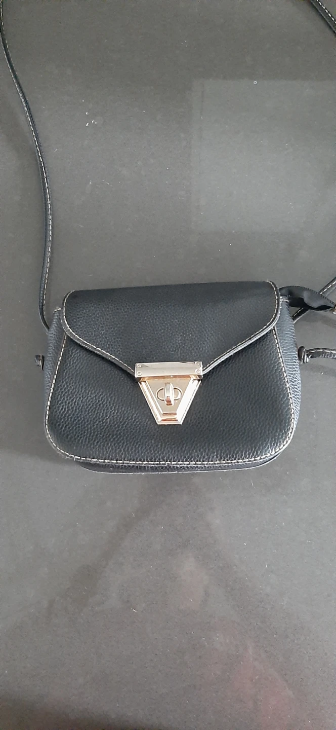 Black faux leather crossbody purse - photo 4