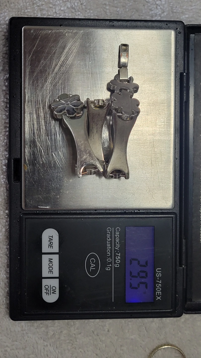 Ladies 7.5" Sterling Silver Flower Link Bracelet (29.5 grams) - photo 3