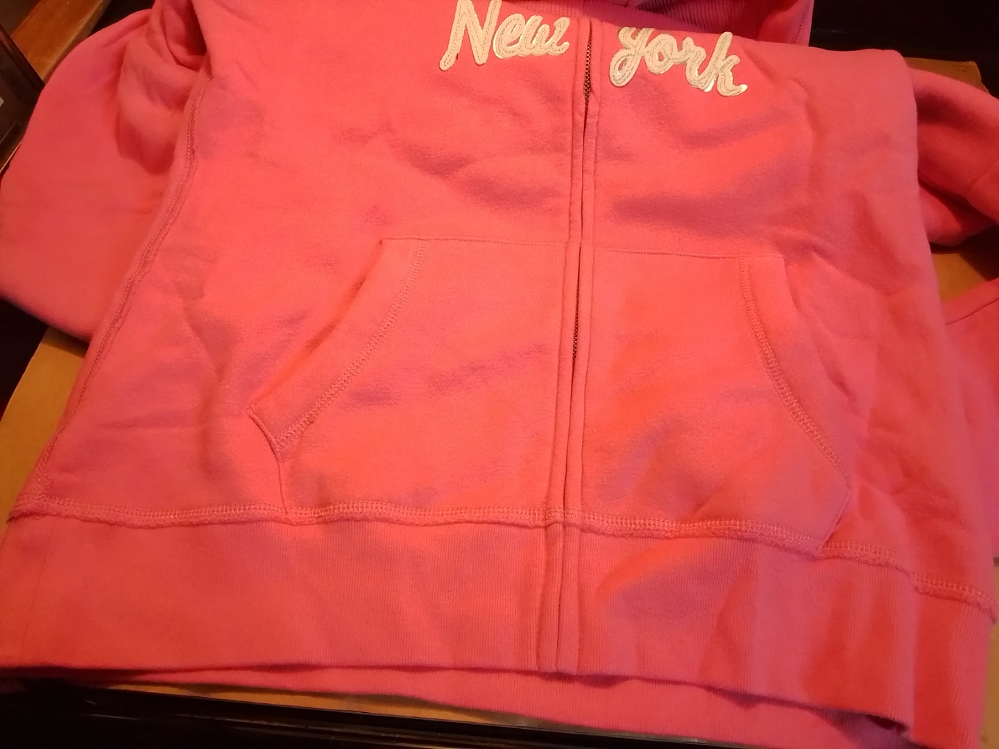 Aéropostale Women's Pink Full-Zip Hoodie - Size L - photo 4