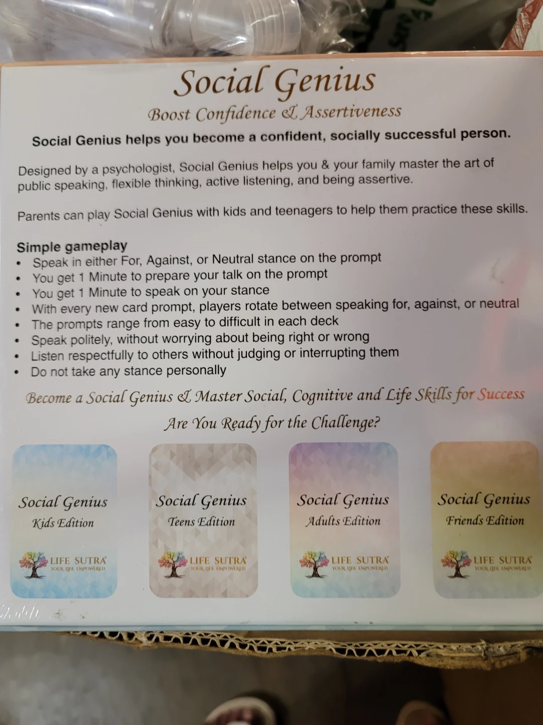 Social Genius Boost Confidence & Assertiveness Card Game - photo 2