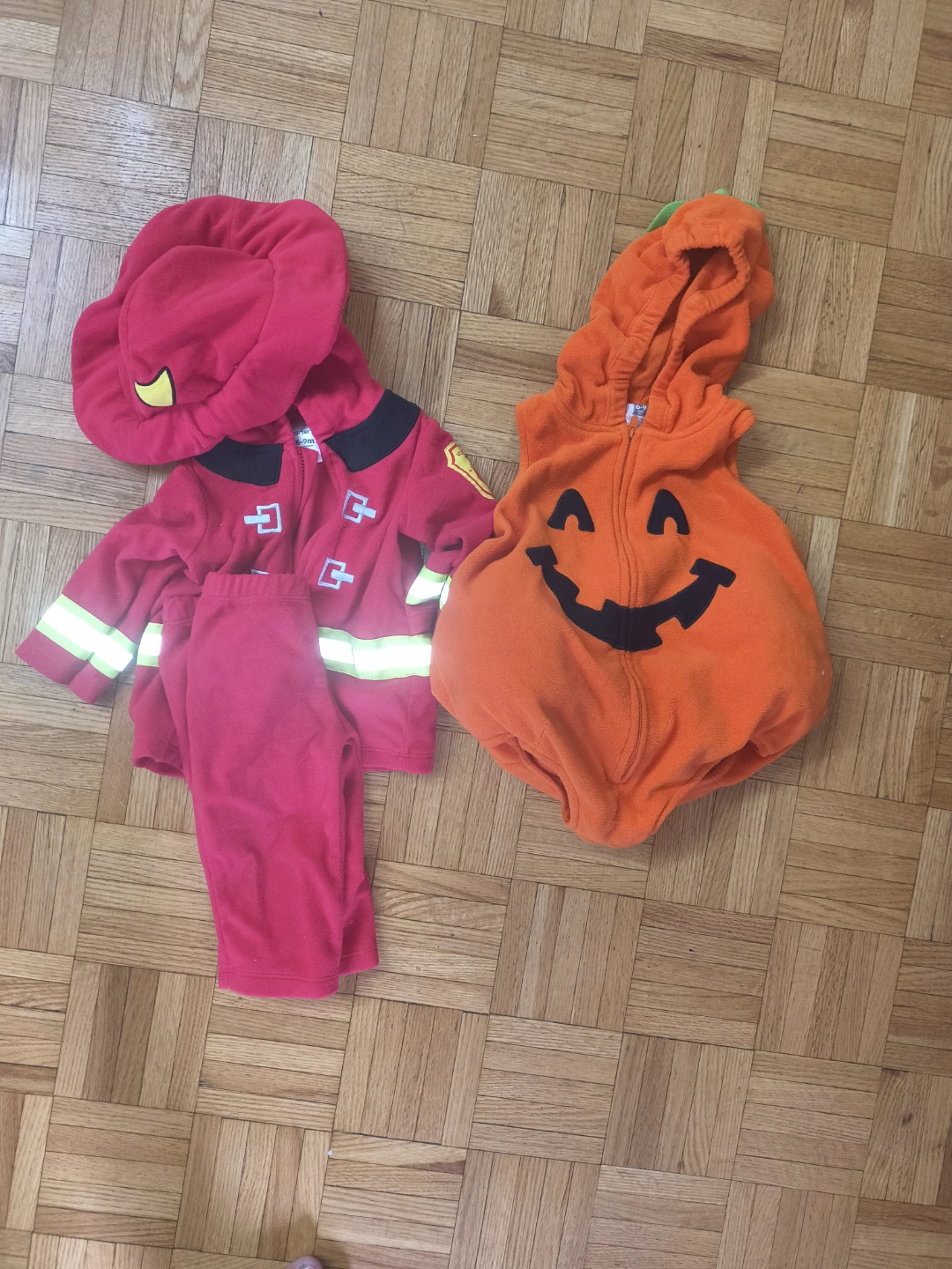 Kids Halloween Costumes - Firefighter & Pumpkin