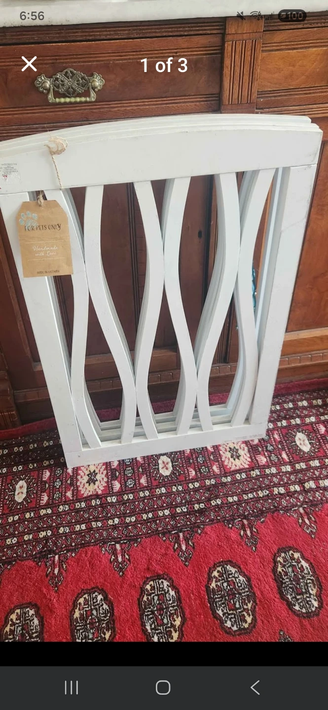 White Decorative Pet Gate 32"x 60"