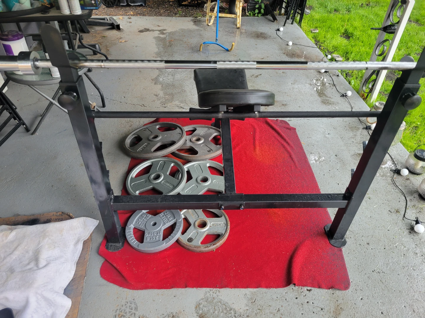 FITNESS GEAR OLYMPIC BENCH  7' BAR 45LB - photo 3