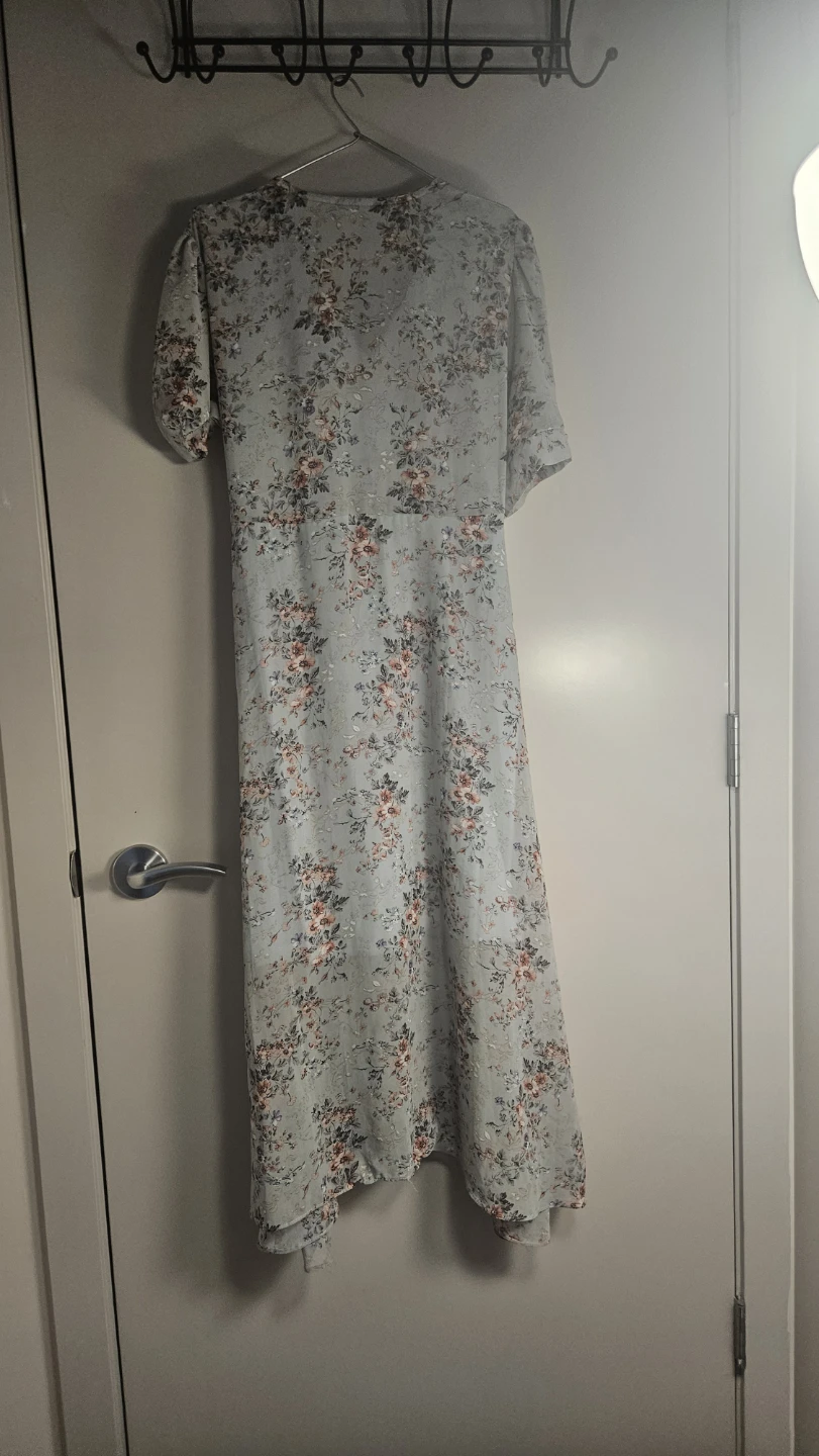 Floral Midi Dress with Belt - photo 3