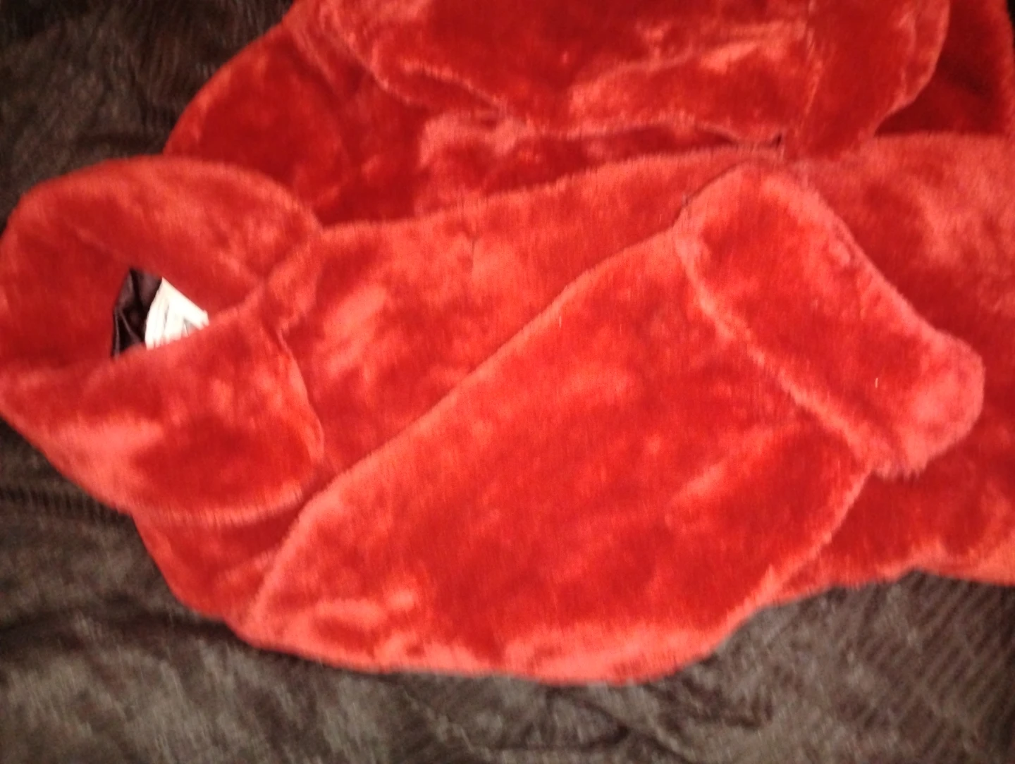 Red Faux Fur Coat - photo 2