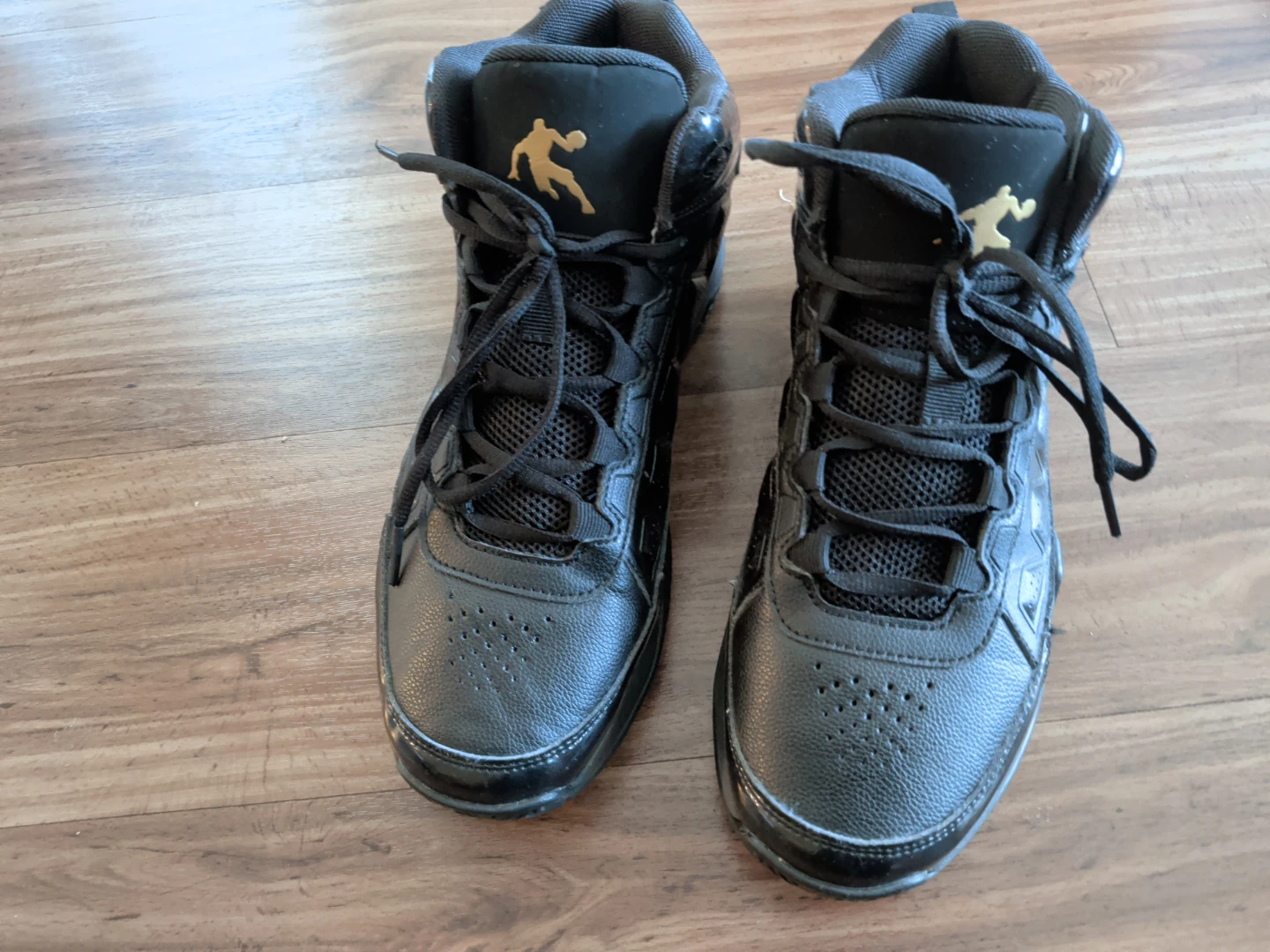 Black High-Top Basketball Shoes
