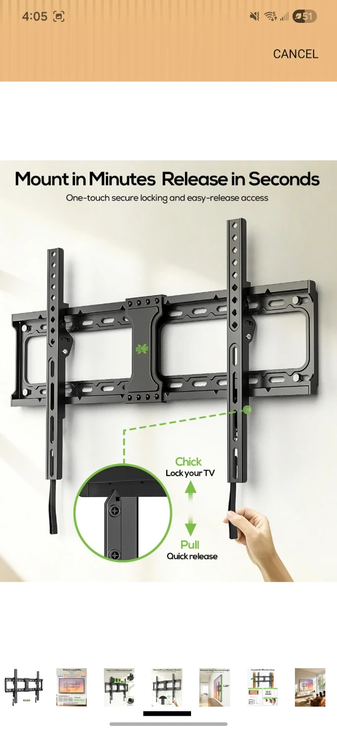 USX MOUNT Fixed TV Wall Mount for 37-82 Inch TVs - photo 4
