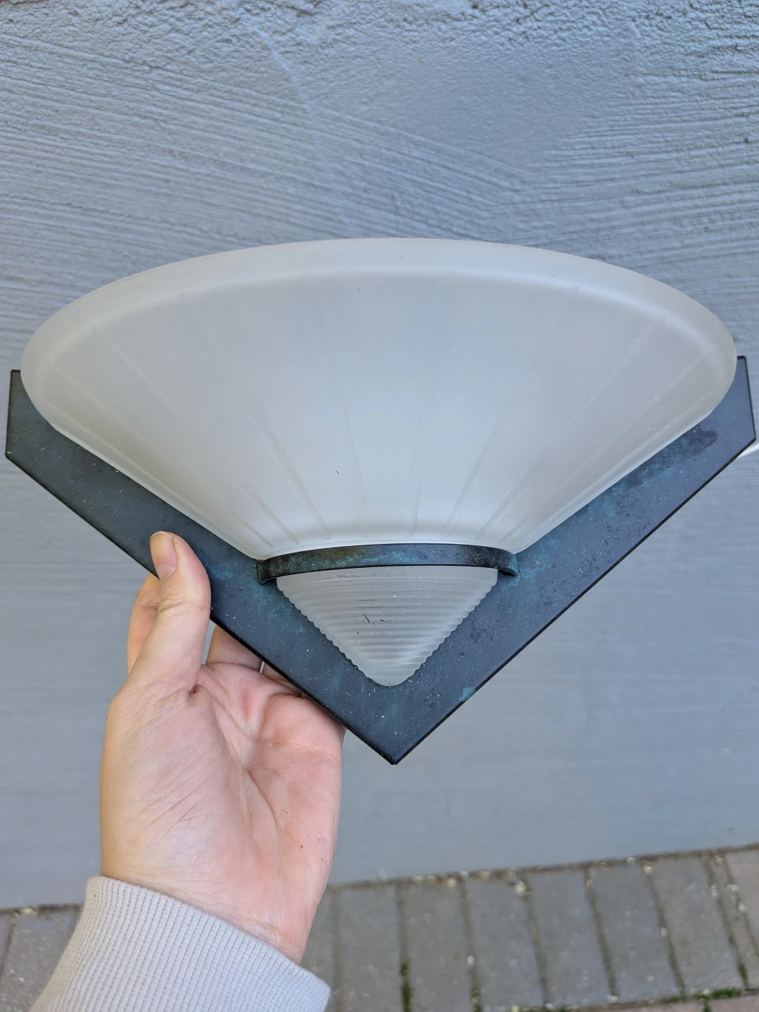 Vintage Frosted Glass Sconce Wall Lights (Pair)
