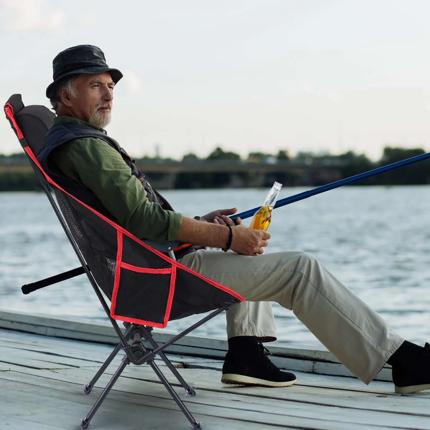 NEW 2 Pack High Back Folding Camping Chair with Removable Pillow - photo 2