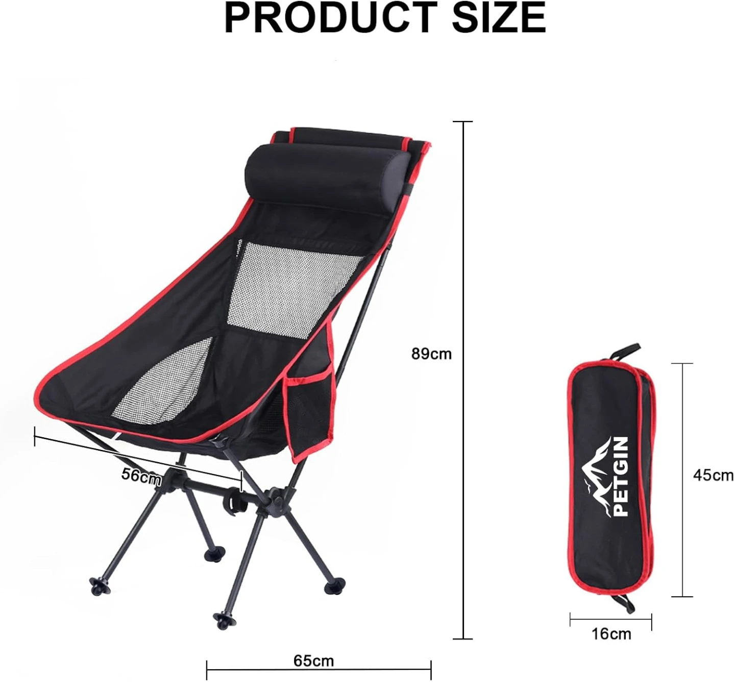 NEW 2 Pack High Back Folding Camping Chair with Removable Pillow - photo 4