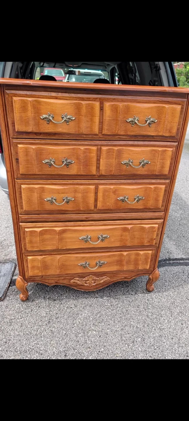 Vintage Oak Dresser Chest of Drawers