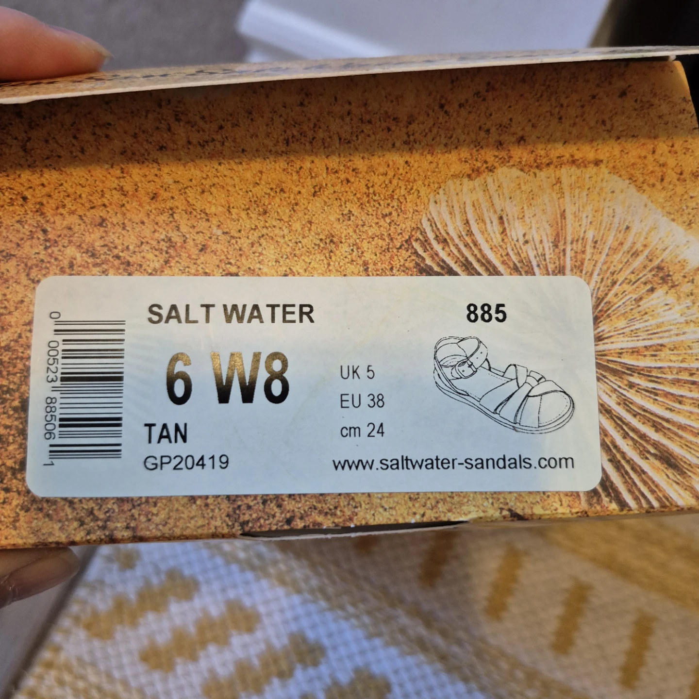 Salt Water Sandals - Size 8, Tan - photo 4