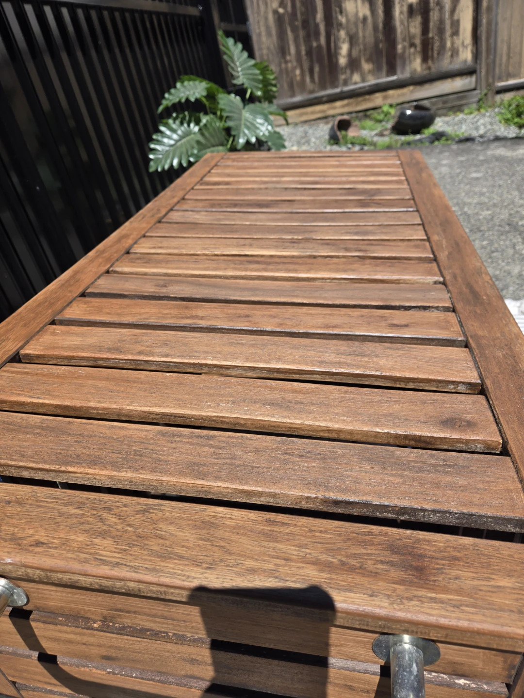 NEW ikea applaro bench outdoor storage table on wheels - photo 2