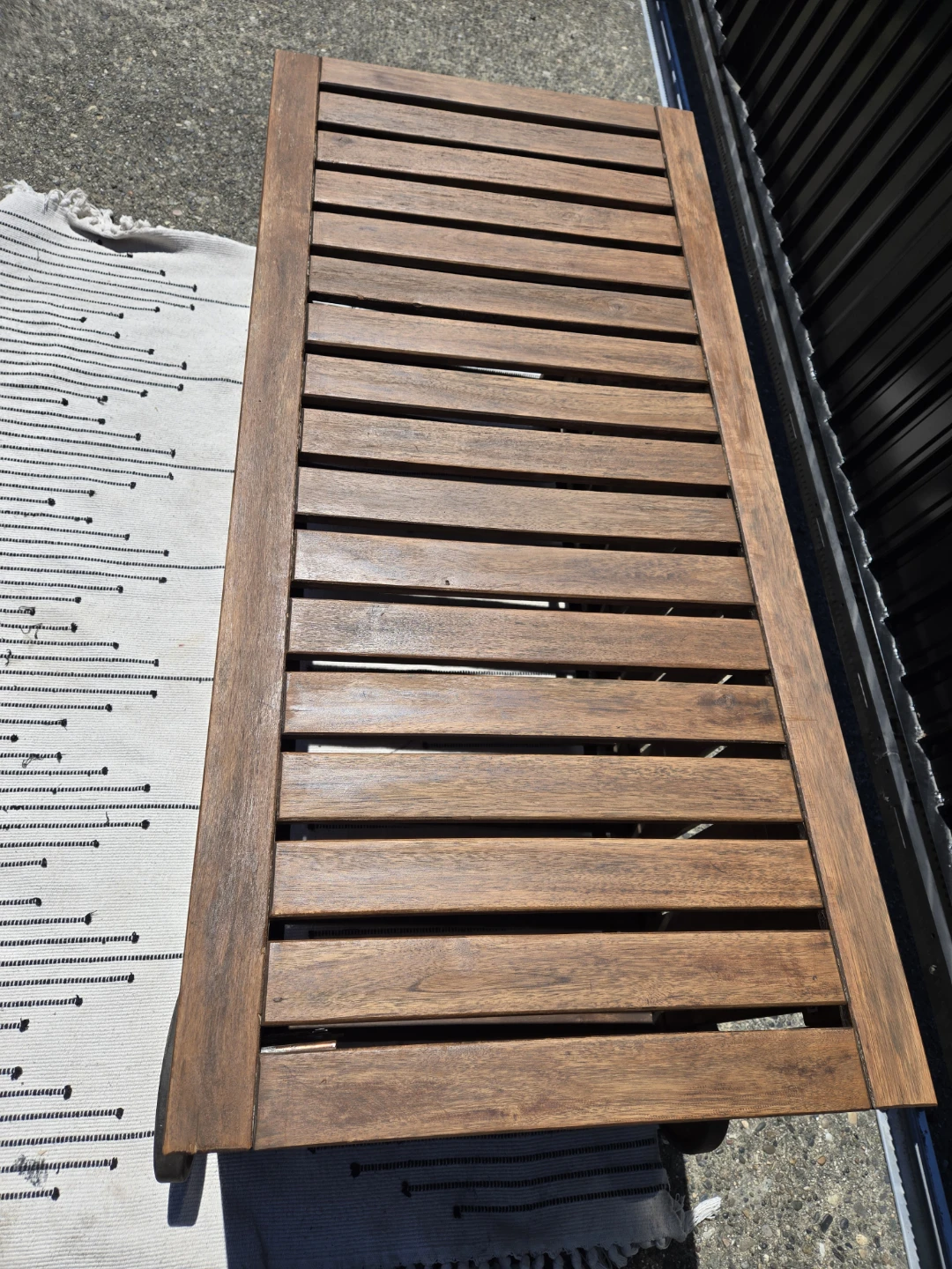NEW ikea applaro bench outdoor storage table on wheels - photo 5