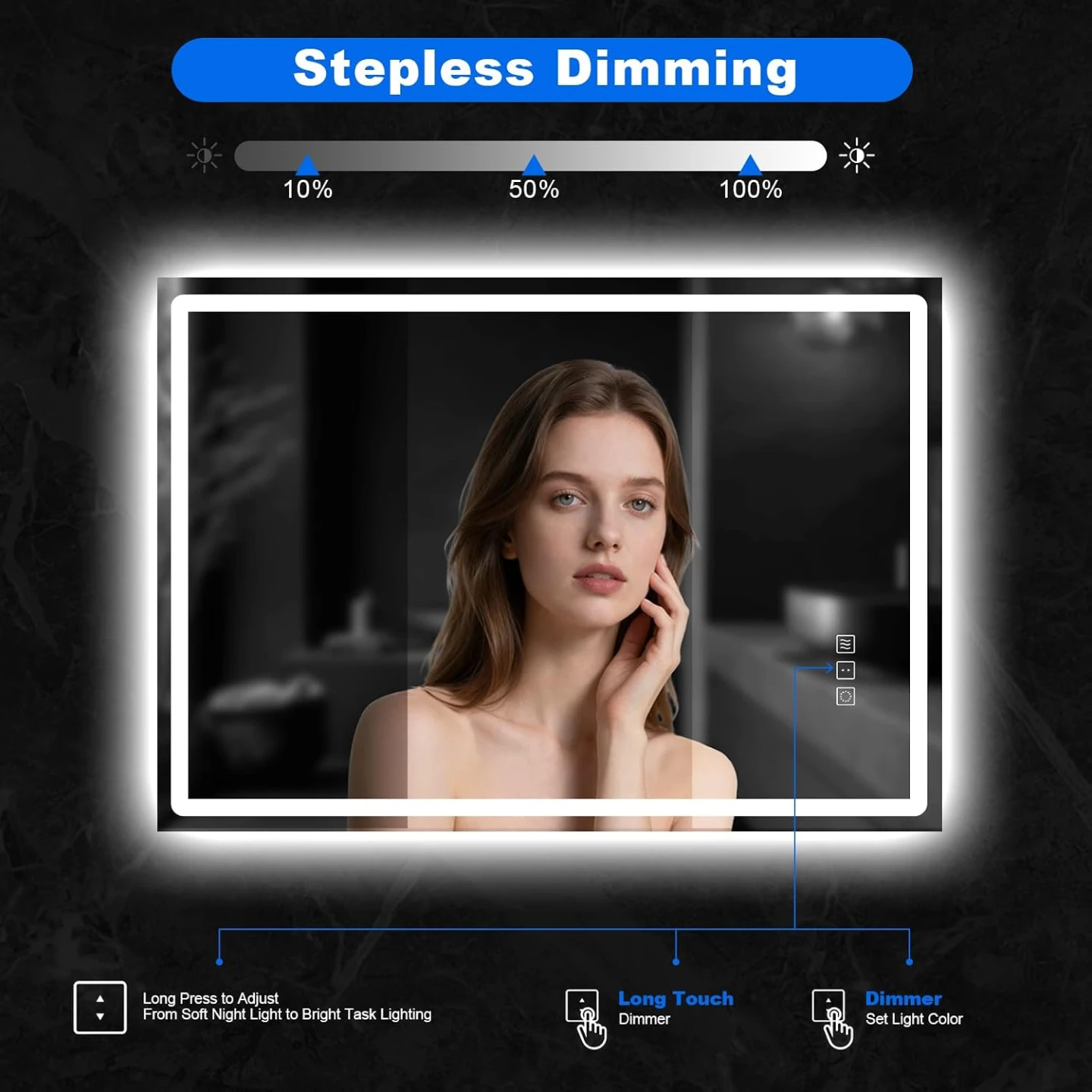 35"x25" LED Bathroom Mirror - photo 4