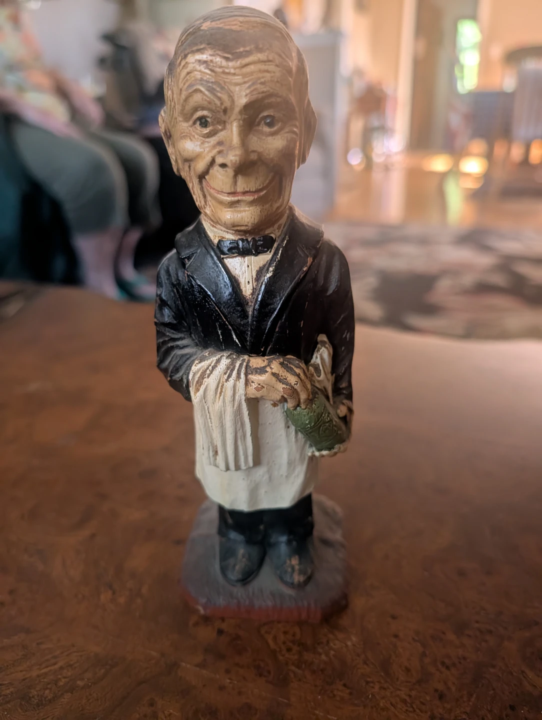 Vintage Waiter Figurine Corkscrew Bottle Opener