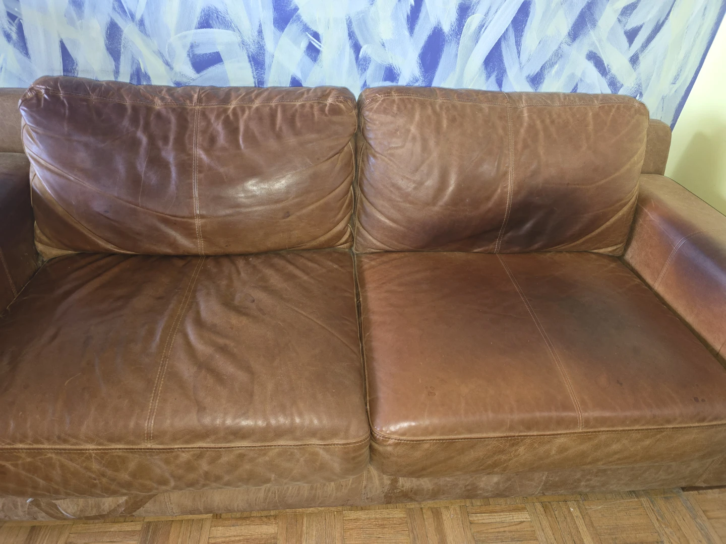 Brown Leather Sofa