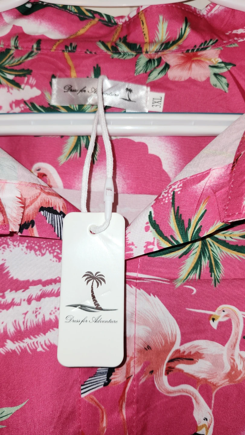 Dress for Adventure Flamingo Hawaiian Shirt 3XL ⚽ - photo 3