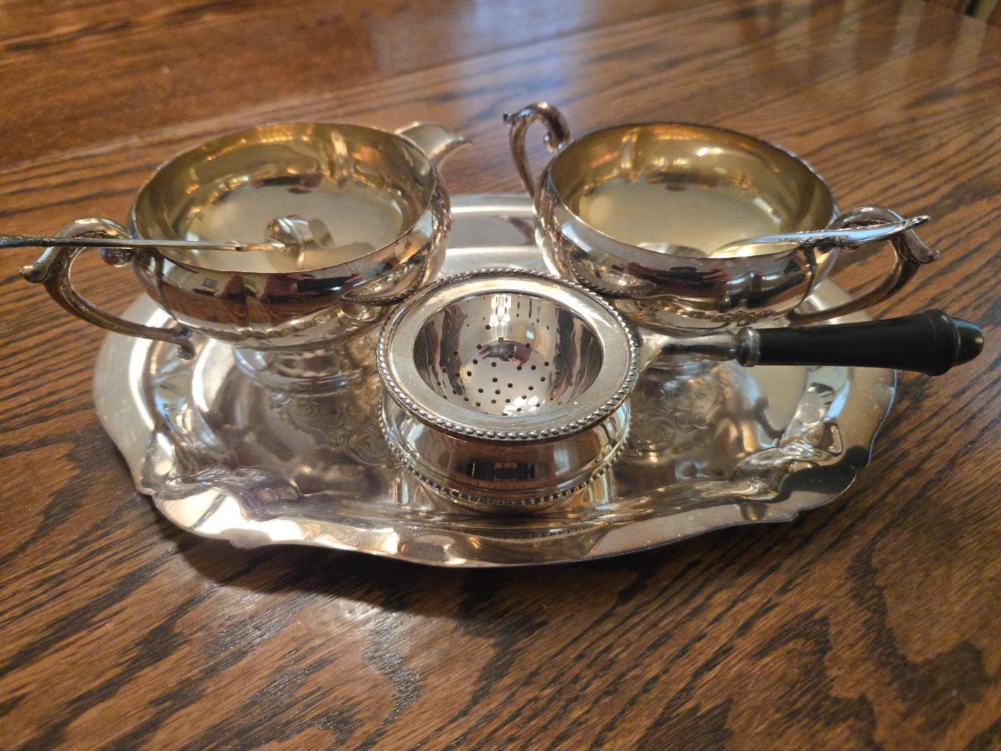 Silver Tea Set with Tray