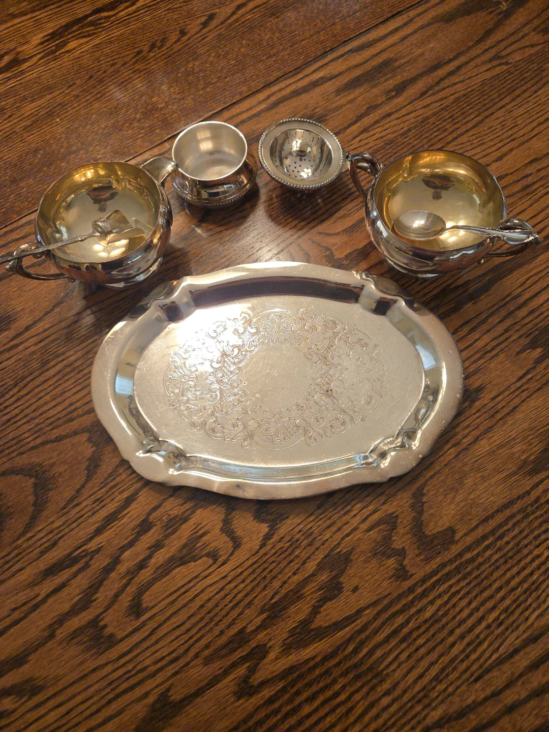Silver Tea Set with Tray - photo 2