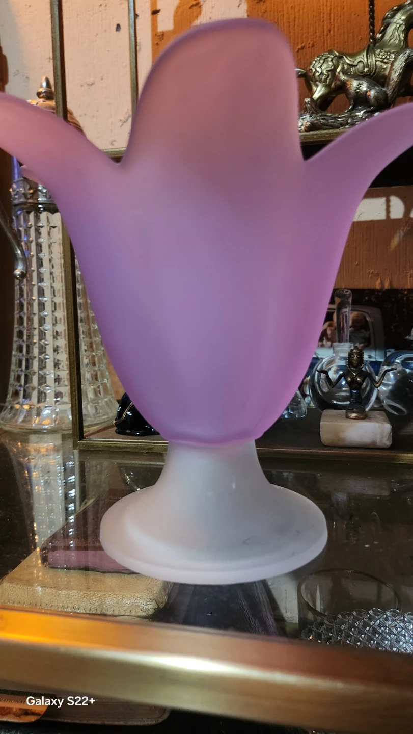 Vintage partylite purple frosted candle holder 💜 - photo 2