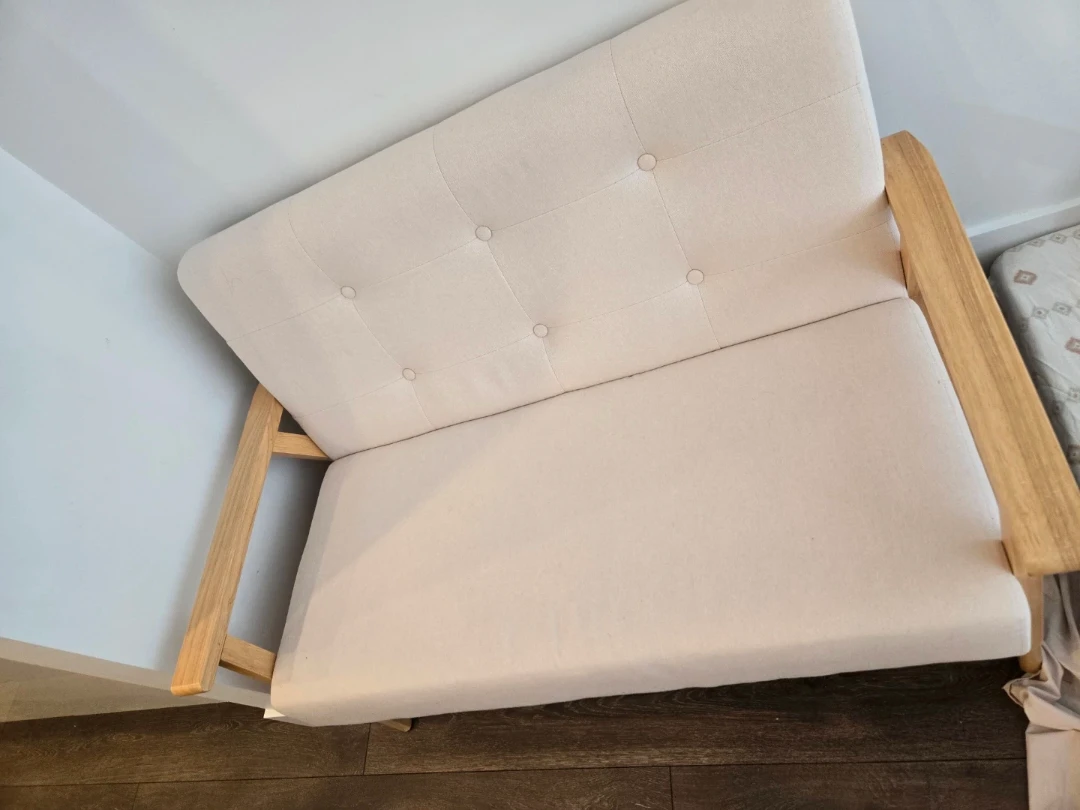 HOMCOM 45" Loveseat Sofa (Beige) - photo 2