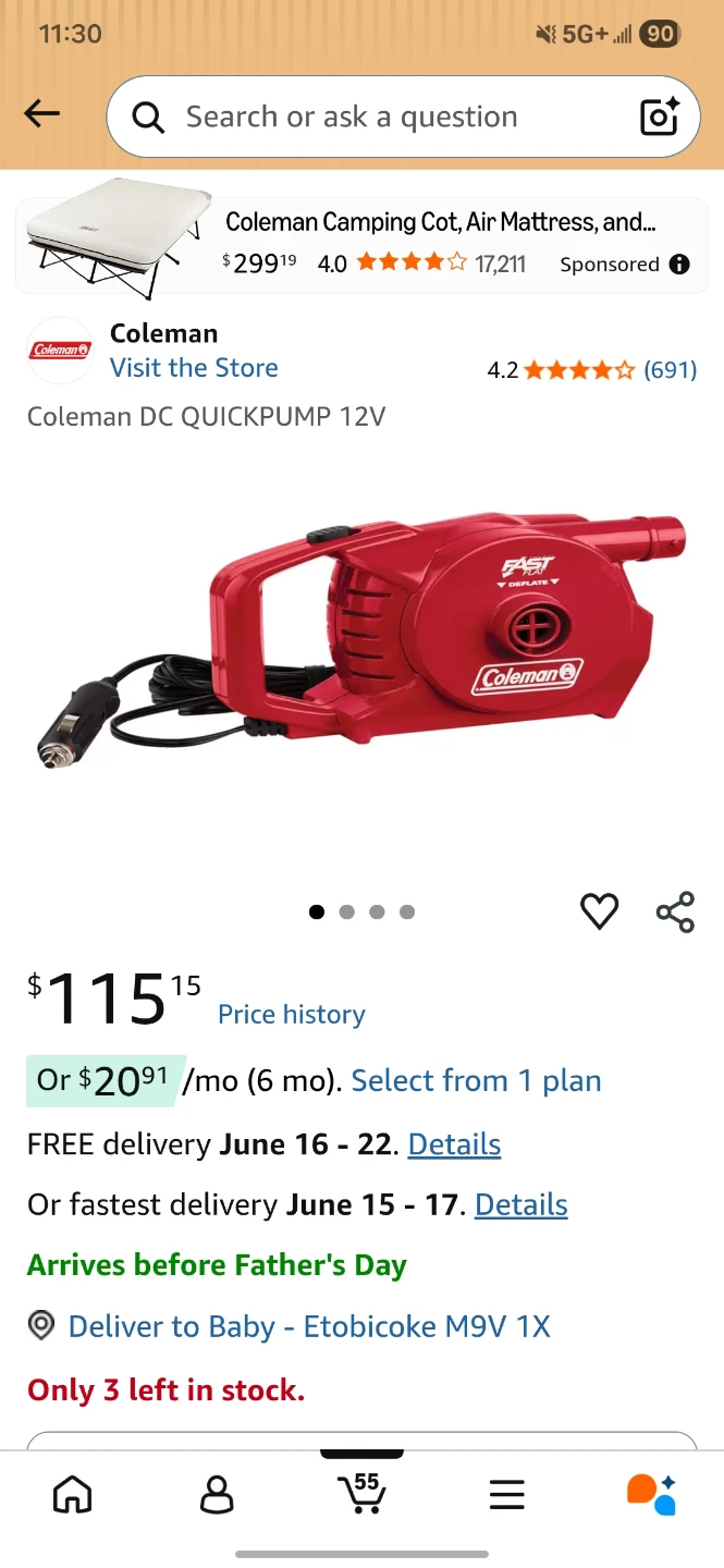 Coleman QuickPump 12V Air Pump - photo 3