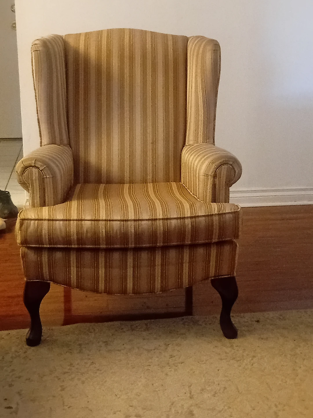 Striped Accent Chair