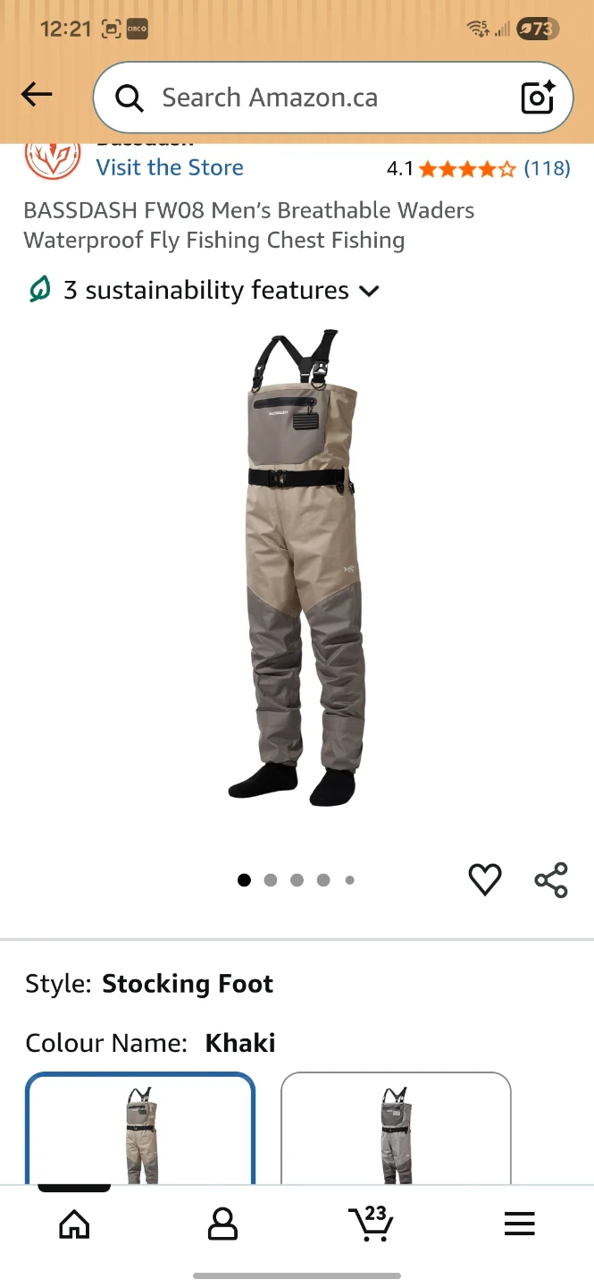 BASS DAH Men's Waders - Large, Stocking Foot - photo 5