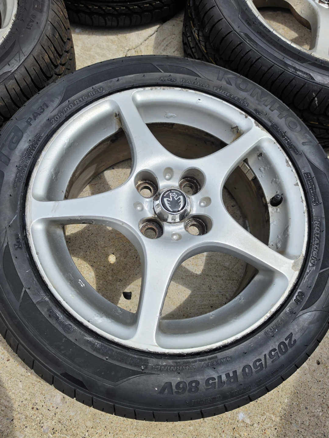 New 15 inch Kumho tires w rims wheels 4x100 - photo 4