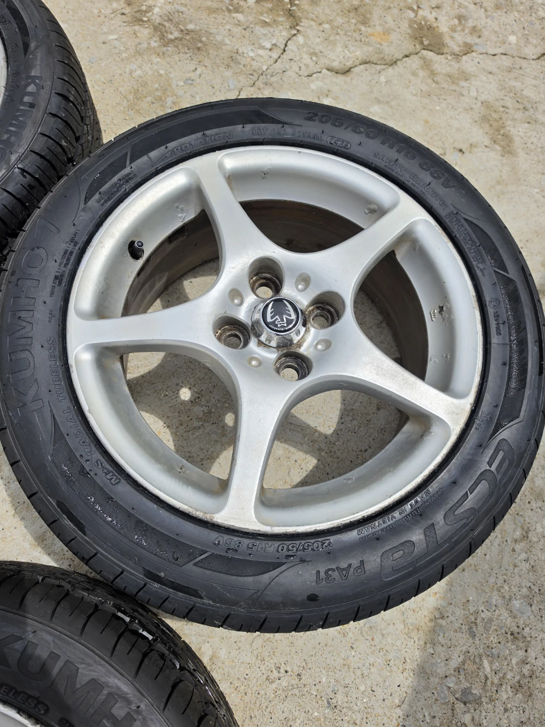 New 15 inch Kumho tires w rims wheels 4x100 - photo 5