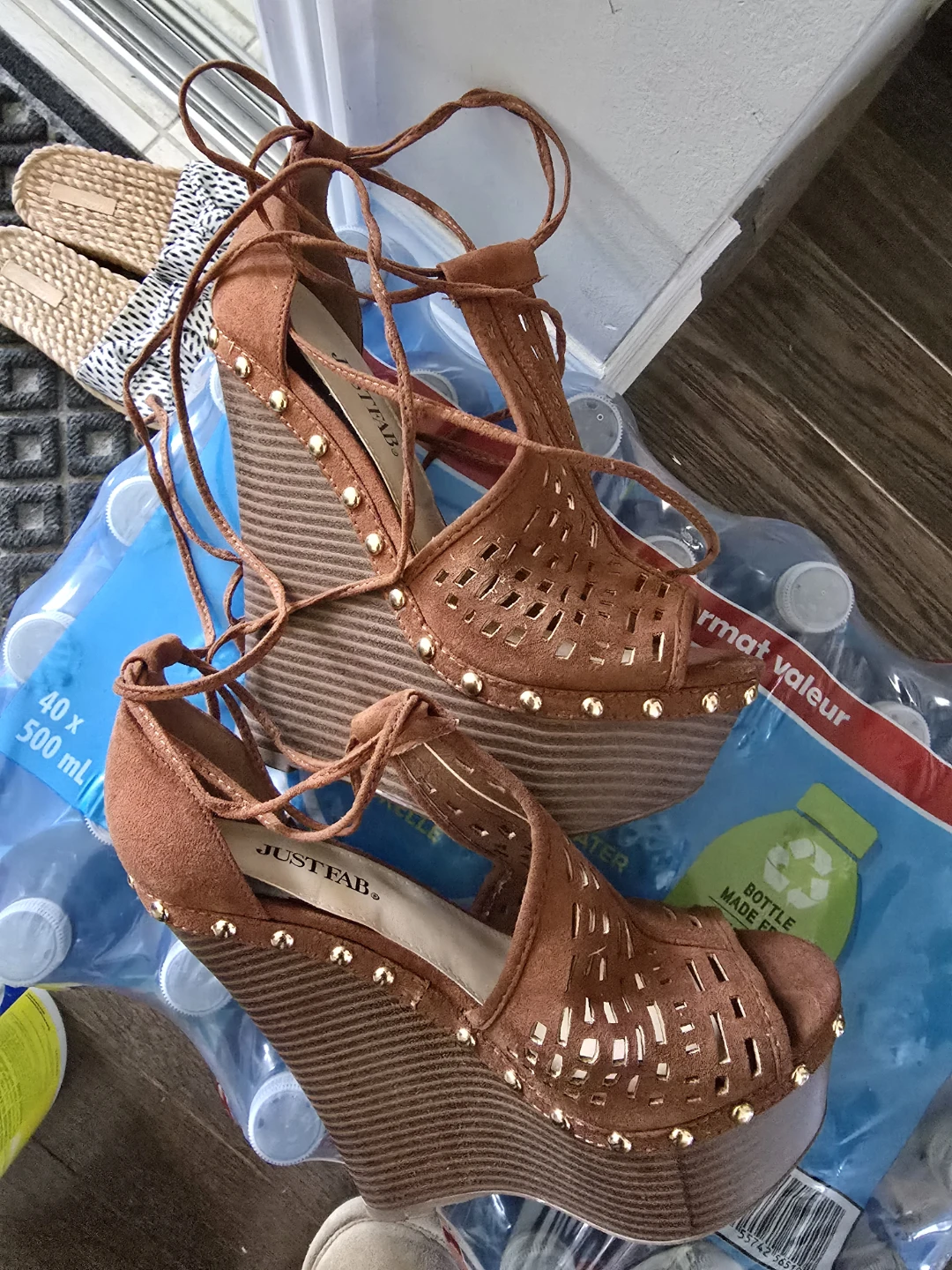 JustFab Wedge Heels with Studs
