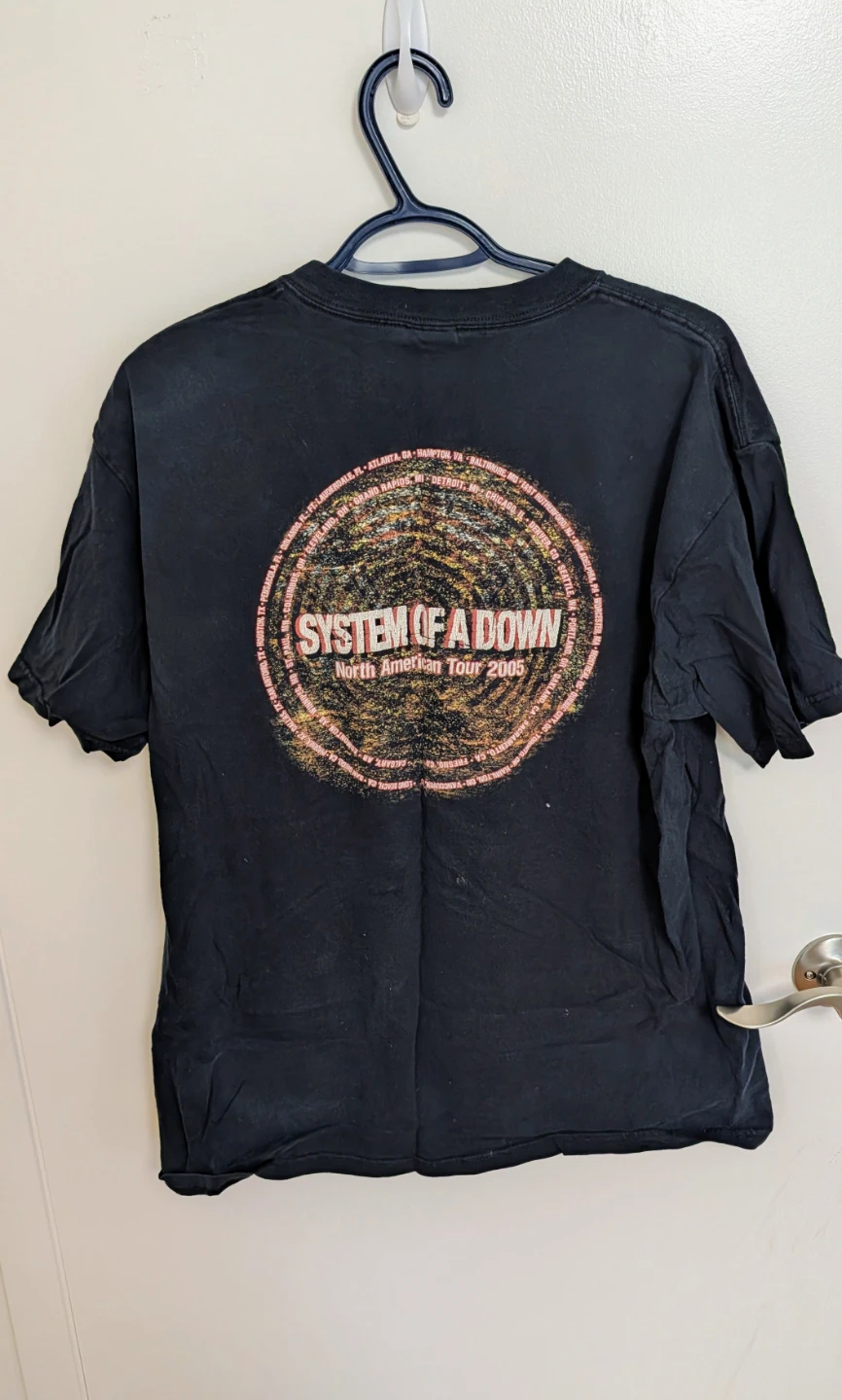 System Of A Down North American Tour 2005 T-Shirt - Men's Large - photo 3