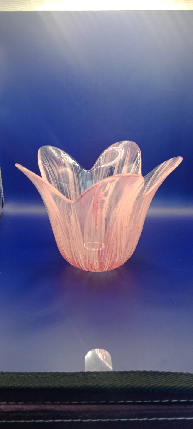 Pink Swirled Glass Bowl