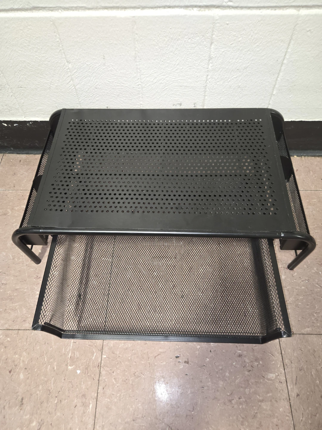 Lorell Metal Mesh Monitor Stand with Storage Drawer - photo 2