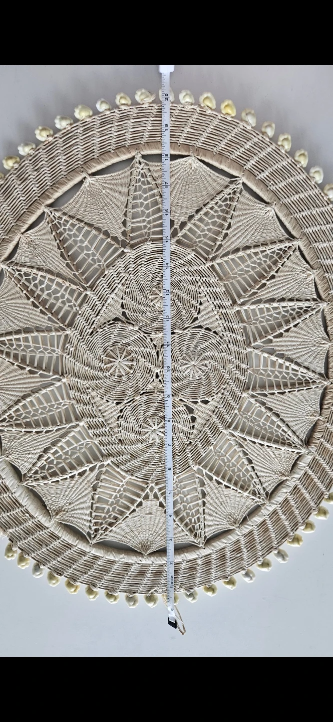 Beautiful Woven Wall Decor from Fiji / Kiribati - 20" Diameter - photo 4