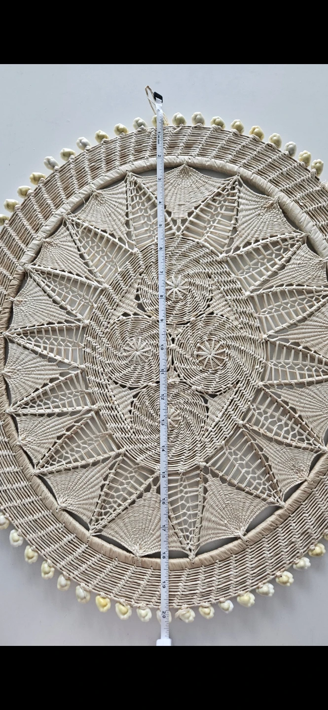 Beautiful Woven Wall Decor from Fiji / Kiribati - 20" Diameter - photo 5