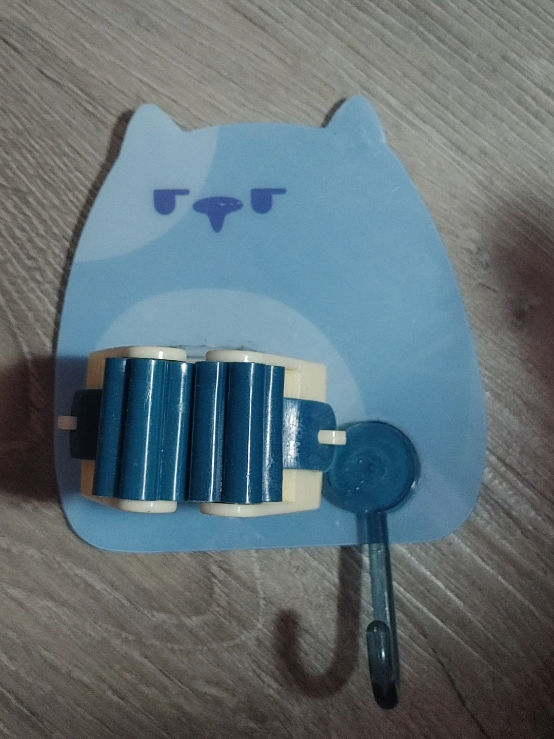Blue Cat Mop and Broom Holder Hook